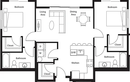 Floor plan Mountain D1