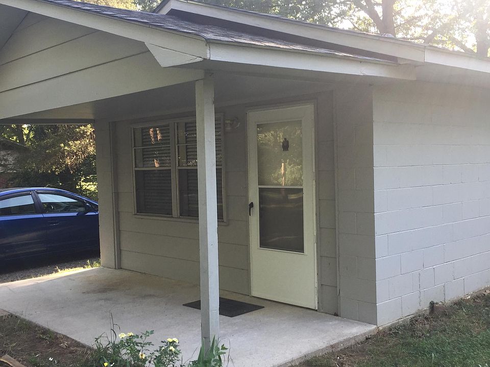 Covered front porch of the house.