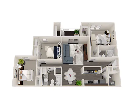 Floor plan Three Bedroom