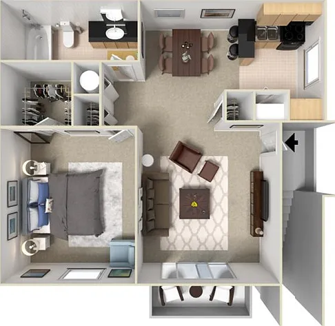 1 bedroom floorplan The Point 1 bedroom floorplan The Point