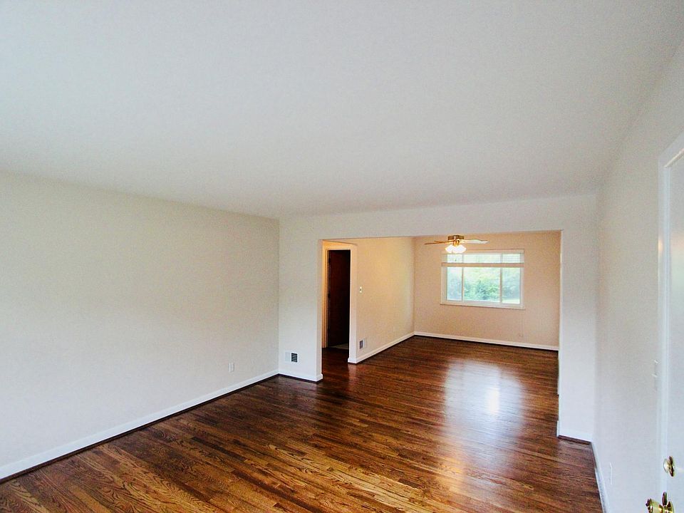View from living room into dining area