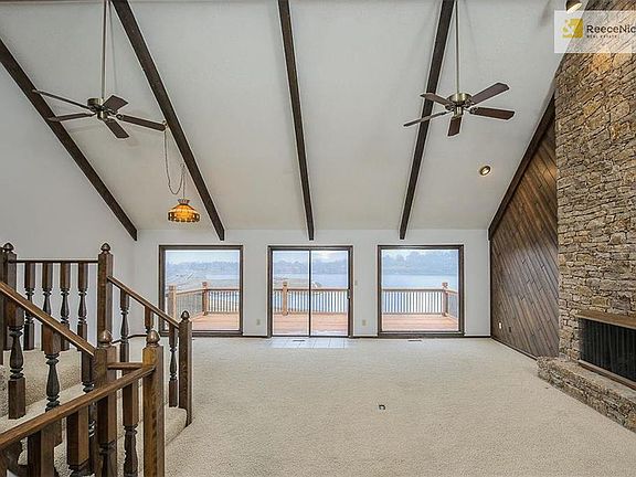Front door entry with view.
