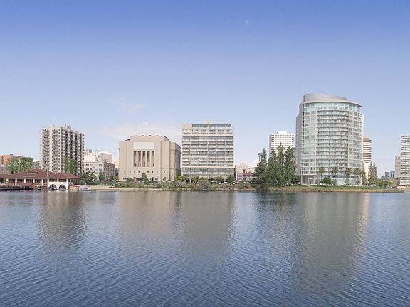 View of building from lake