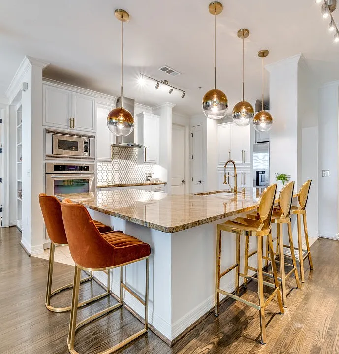 This floorplan is enhanced by an unusually generous 12' x 12' kitchen and what is described as The Sorrento's largest kitchen island.