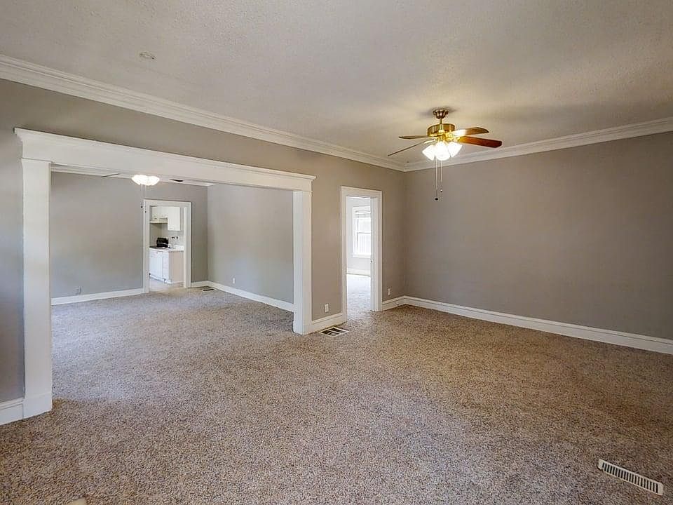 living room looking into dining room