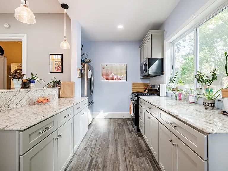 updated kitchen with granite countertops