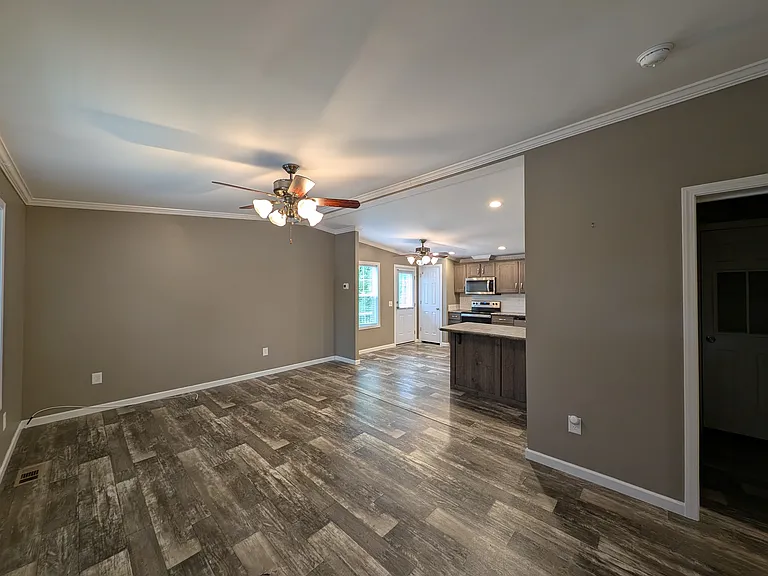 View from entry. Open concept