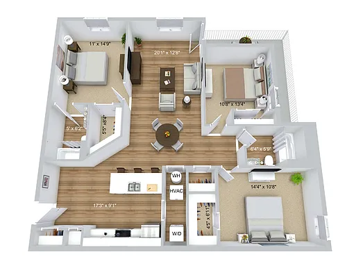Floor plan 3 Bedroom