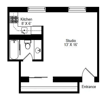 Floor plan Standard Studio