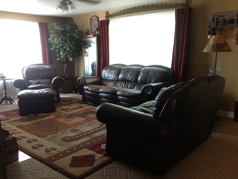 Living room (shown furnished)