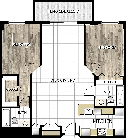 Grand Tower | Unit B1 | 2 bedrooms, 2 bath Grand Tower | Unit B1 | 2 bedrooms, 2 bath