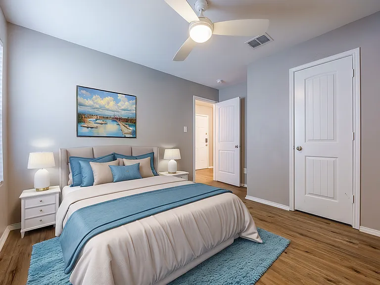 Virtually Staged Secondary Bedroom 1
