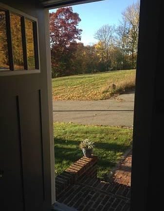 View out the front door - great open field across the street