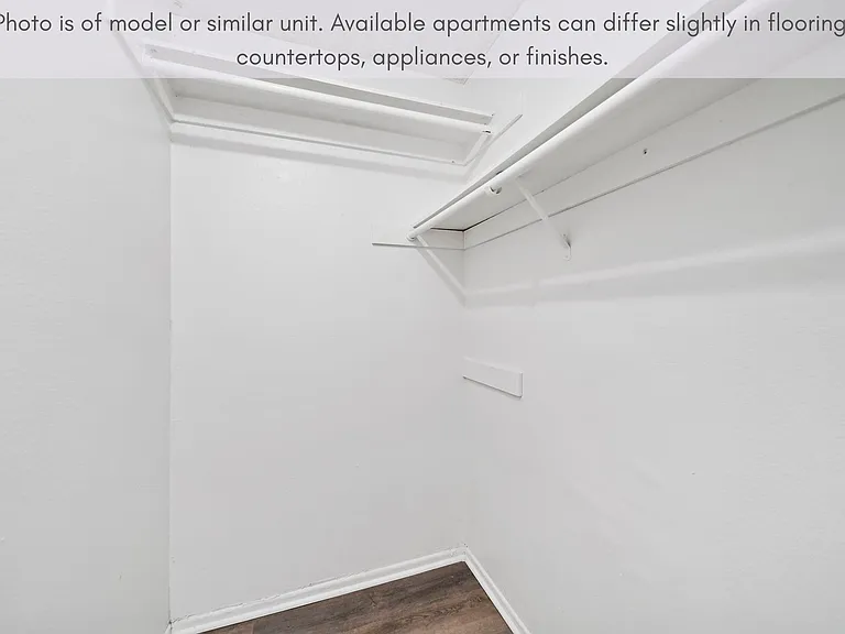 Spacious walk-in closet with ample storage.
