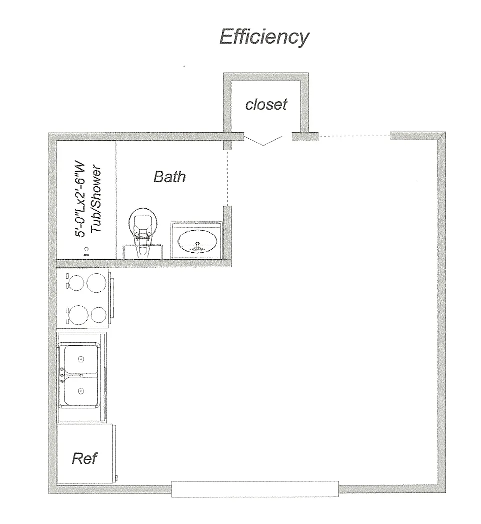 Floor plan 2333 Studio