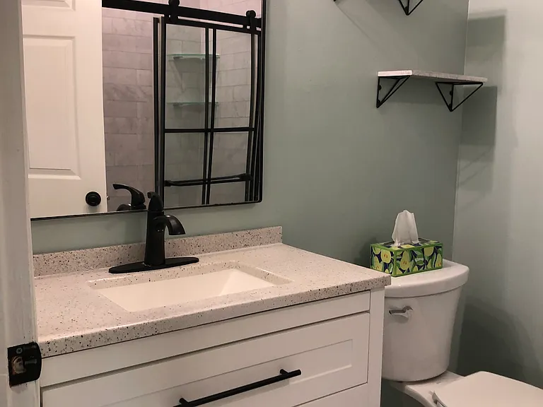updated master bathroom