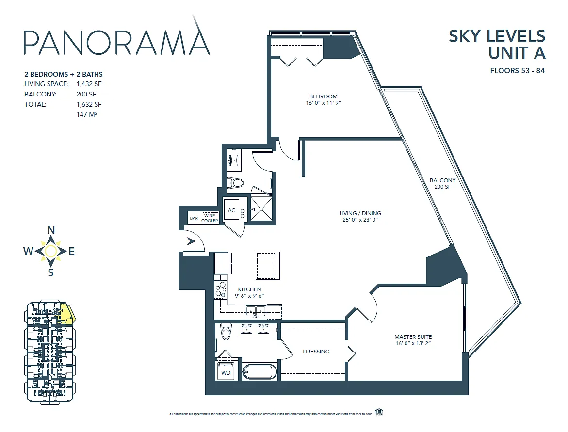 Floor plan A Line - Sky Level