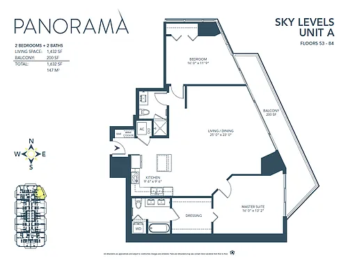 Floor plan A Line - Sky Level