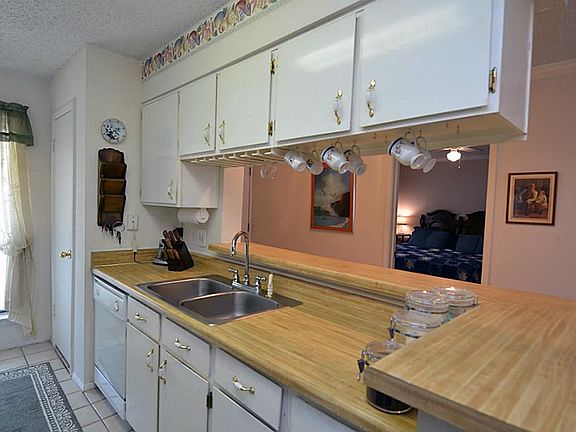 The kitchen with great cabinet space.