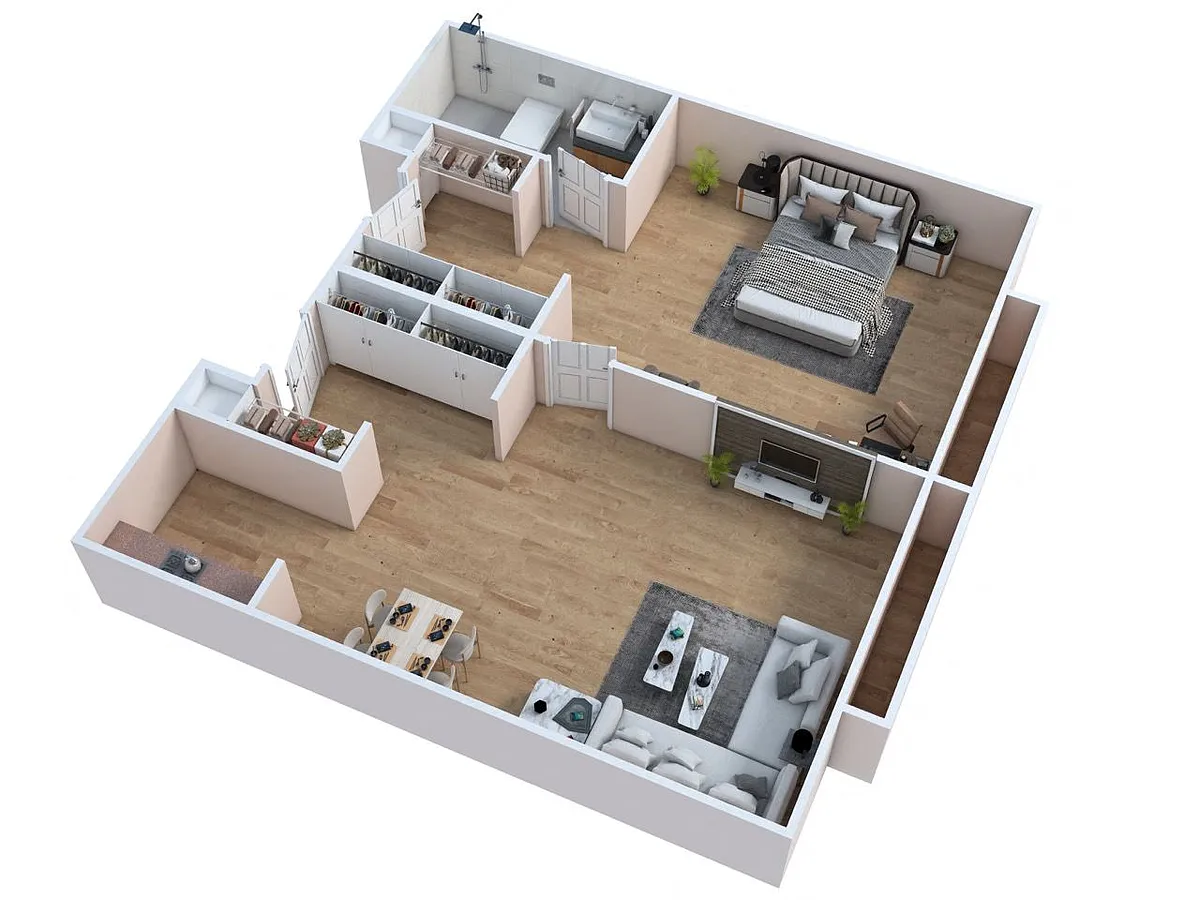 Floor plan Valencia - 1 Bedroom
