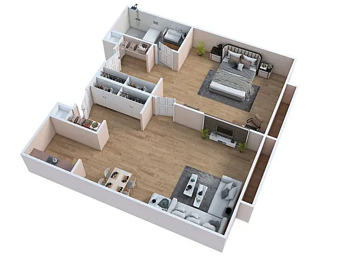 Floor plan Valencia - 1 Bedroom