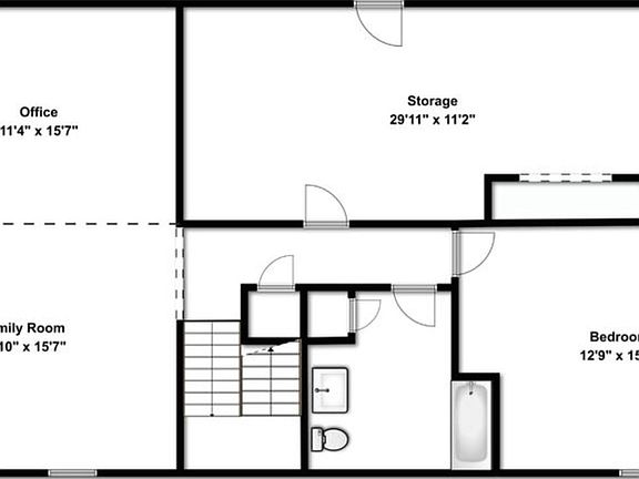 Lower level floor plan