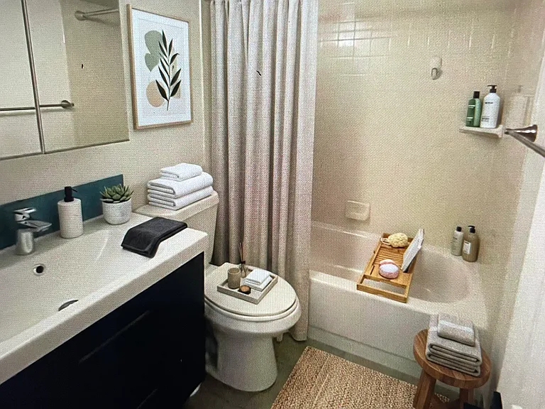 Full Basement bathroom virtually staged