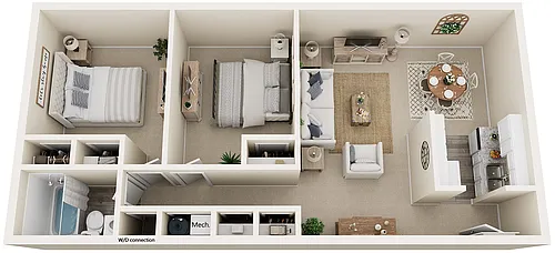 Floor plan Two Bedroom