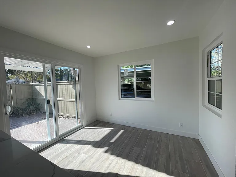 dining room with yard access