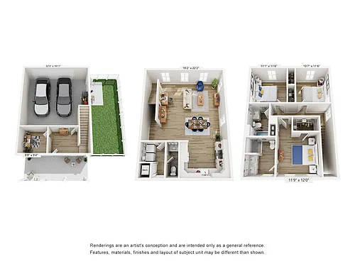 Floor plan Cottage C1 + Den
