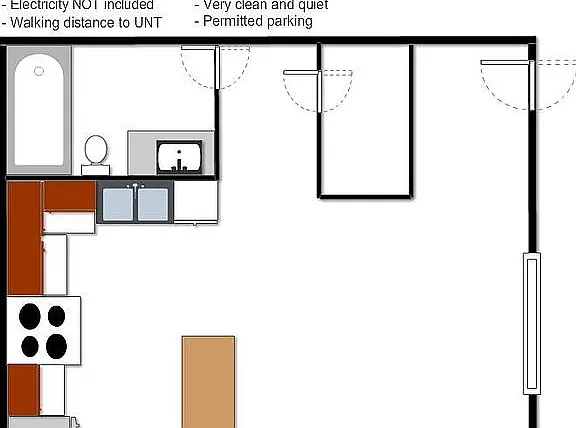 Studio, 410 sqft, $700 — Photo 2