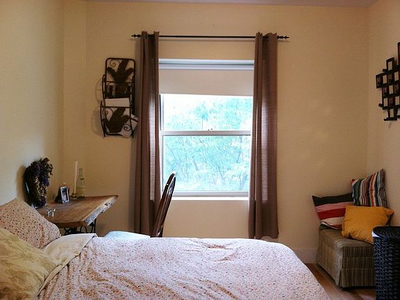 Master bedroom view of window