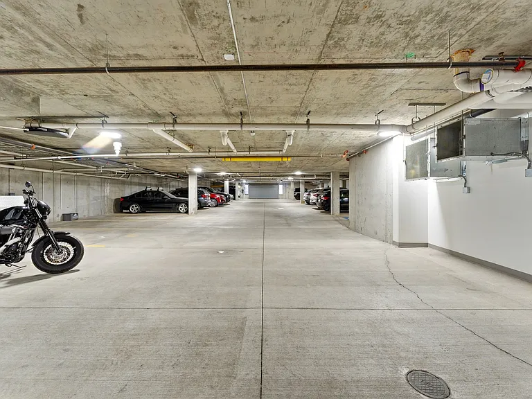 Underground parking garage.