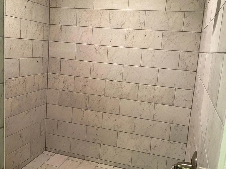 Large, new master shower