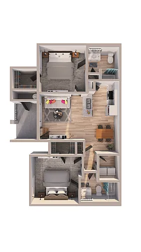Floor plan 2x2C