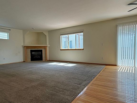 Family room with gas fireplace