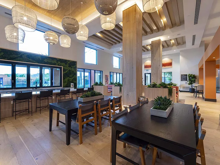 Unwind in our luxurious clubroom, offering a chic and inviting space for relaxation and socializing.