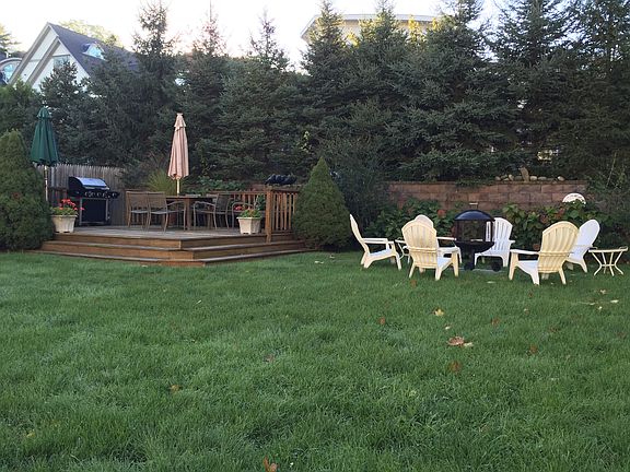 Back yard with fire pit