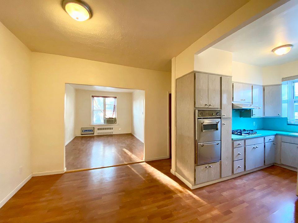Eat in kitchen looking into living room