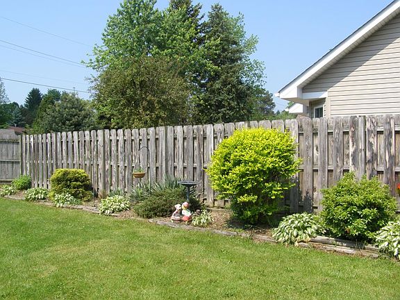 Fenced in backyard
