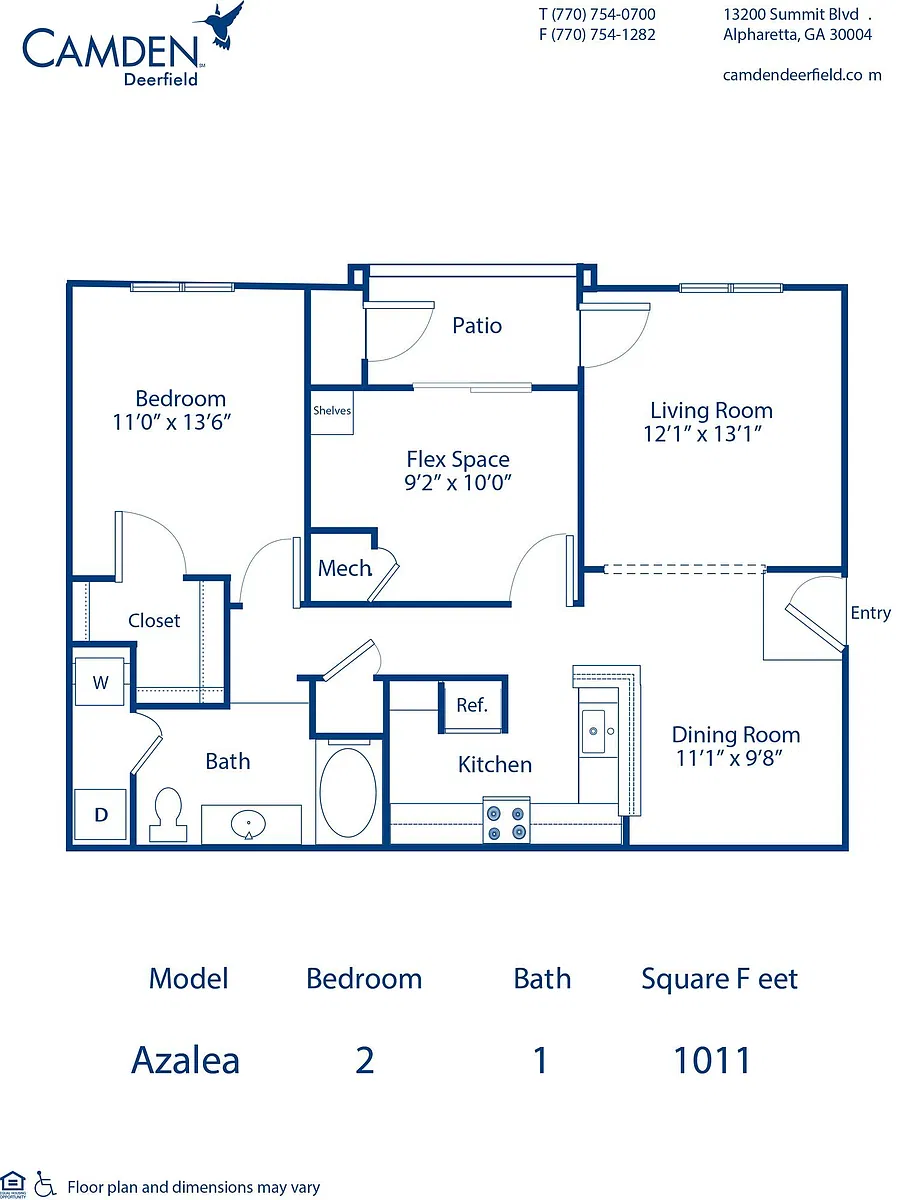 Floor plan Azalea - Flex space