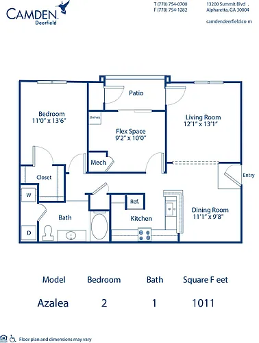 Floor plan Azalea - Flex space