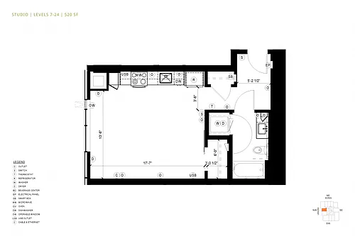 Floor plan Studio S1