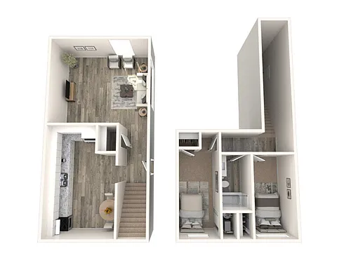 Floor plan TWO BEDROOM