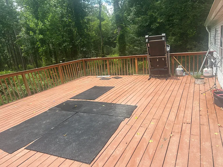 large back deck with great nature views