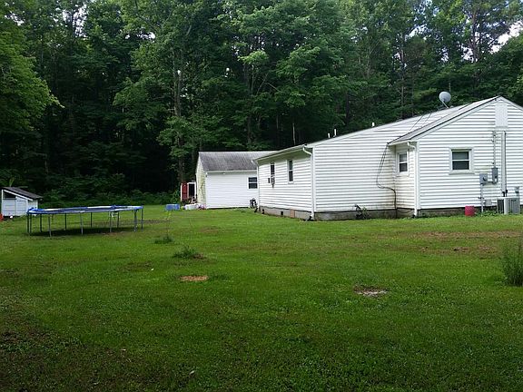 LEFT SIDE AND REAR VIEW.. TREES ABOUND