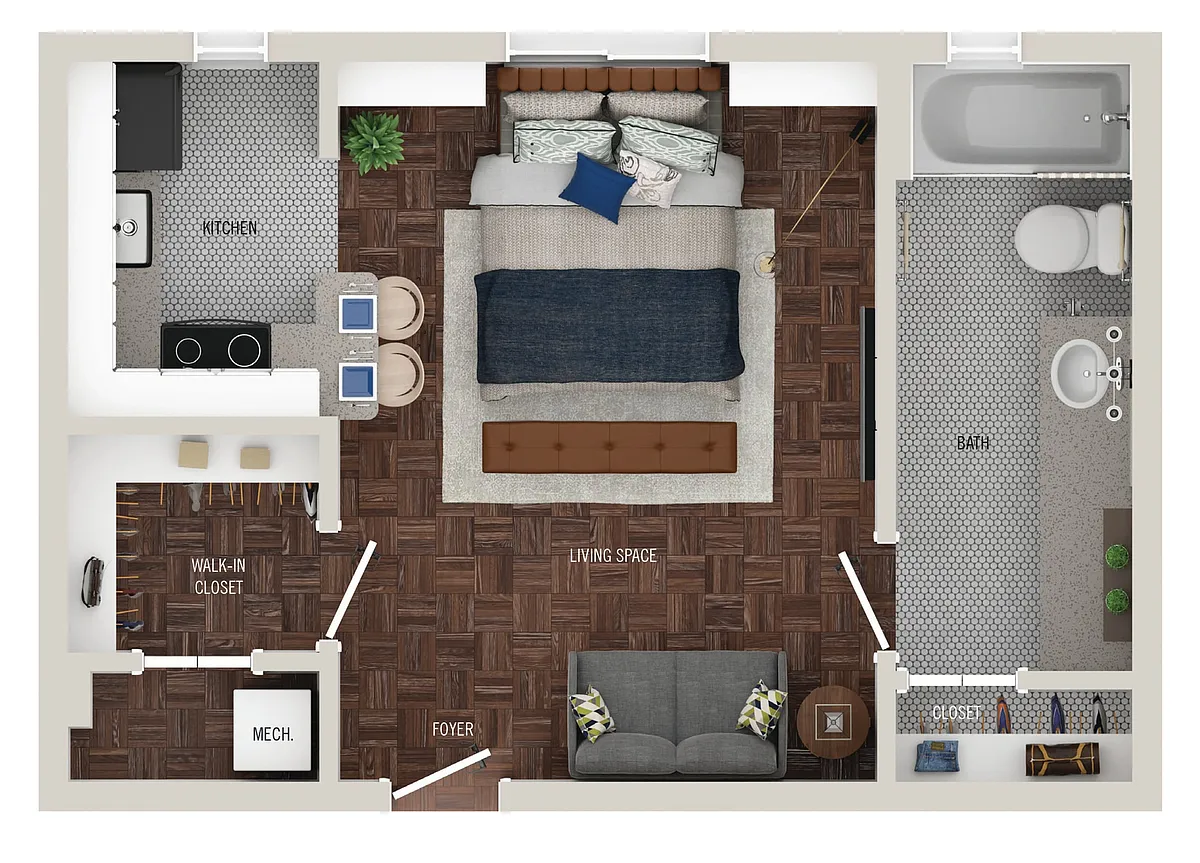 Floor plan Library Park I | S4
