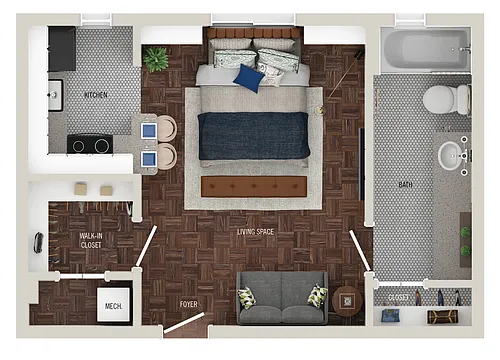 Floor plan Library Park I | S4