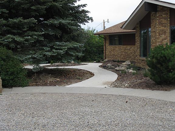 New cement walkway