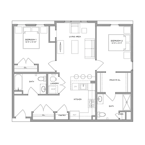 Floor plan 2BR11
